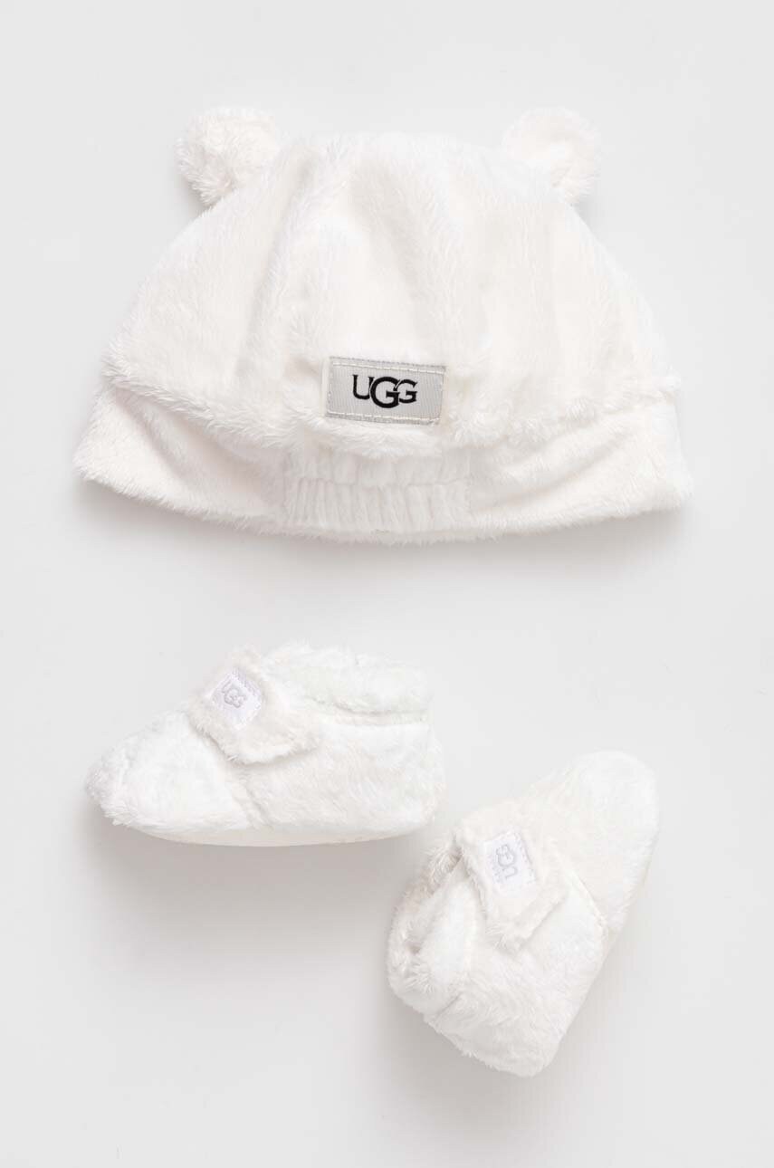 Topánky pre bábätká UGG I BIXBEE AND BEANIE biela farba