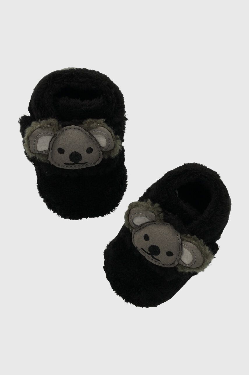Dětské boty UGG I BIXBEE KOALA STUFFIE černá barva - černá - Svršek: Textilní materiál Vnitřek: