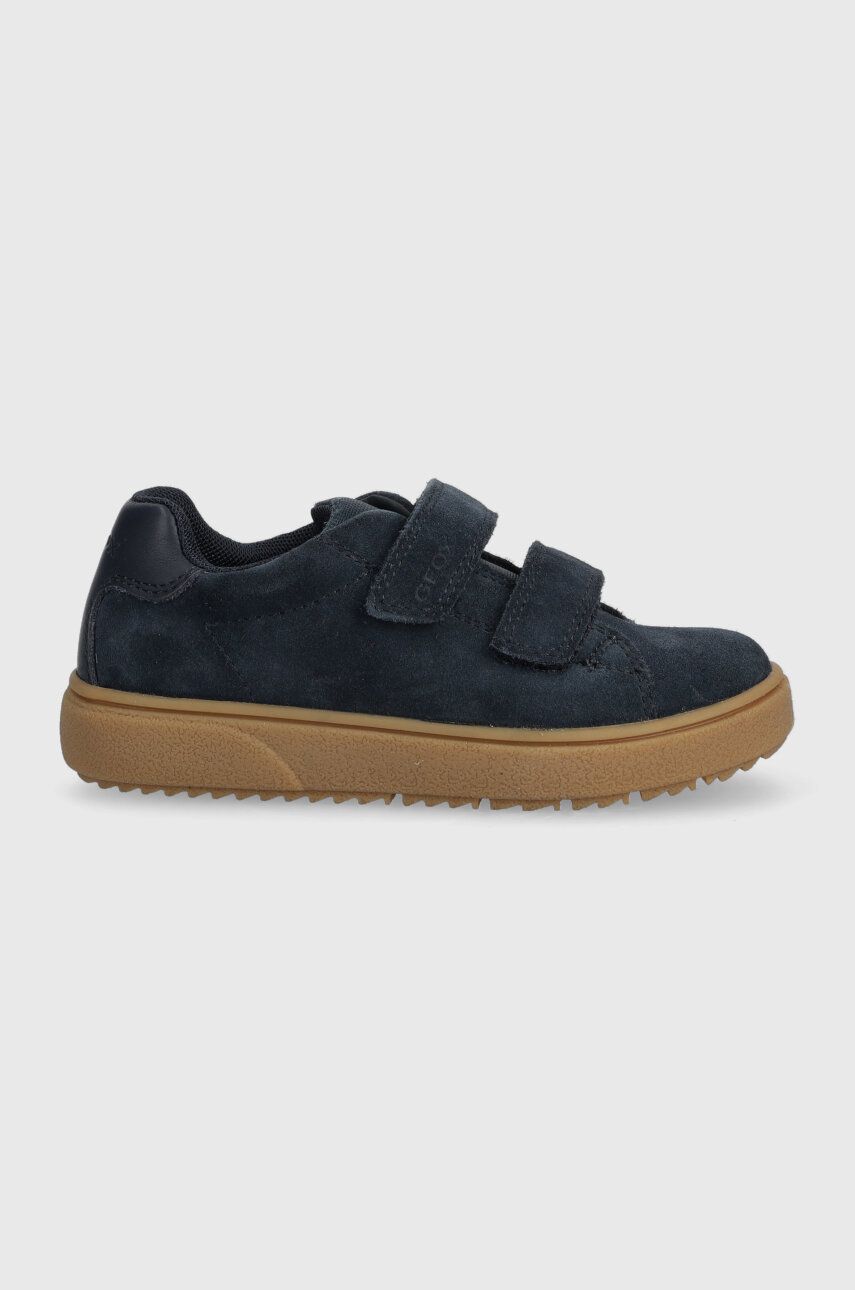 Dětské semišové sneakers boty Geox tmavomodrá barva - námořnická modř -  Svršek: Textilní mater
