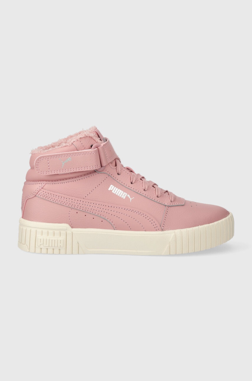 Levně Dětské sneakers boty Puma Carina 2.0 Mid WTR Jr růžová barva