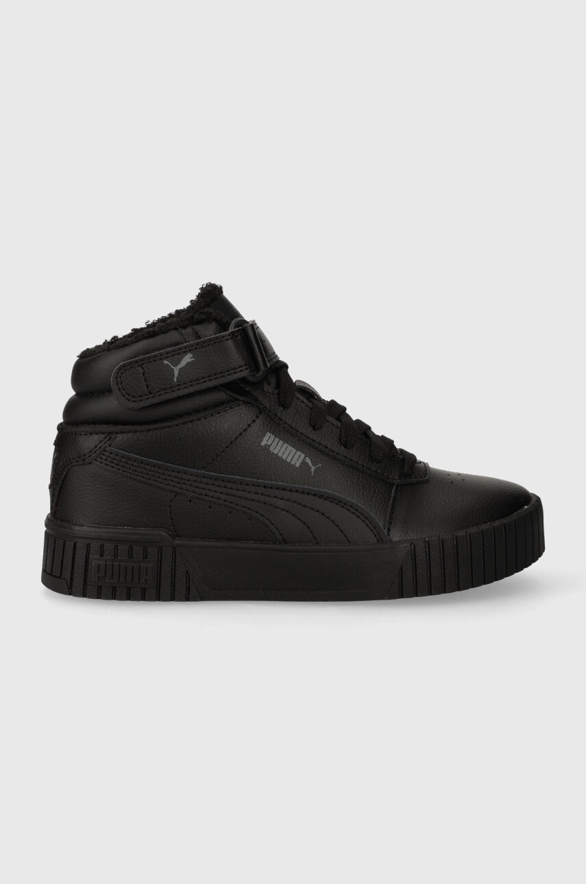 Levně Dětské sneakers boty Puma Carina 2.0 Mid WTR Jr černá barva