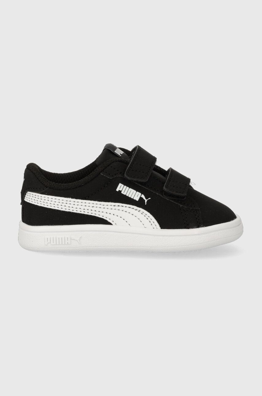 Kožené sneakers boty Puma Smash 3.0 Buck V černá barva - černá -  Svršek: Přírodní kůže Vn