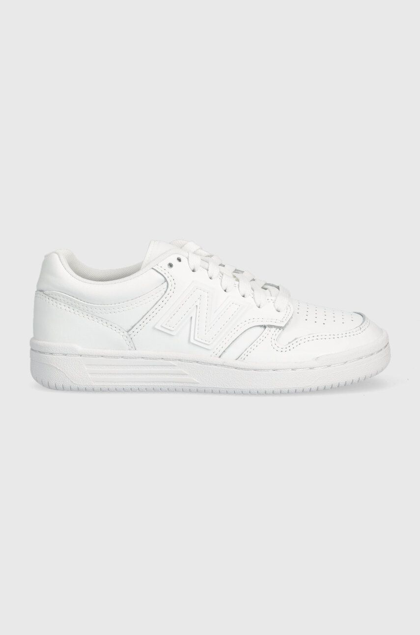 Sneakers boty New Balance GSB4803W bílá barva - bílá -  Svršek: Umělá hmota