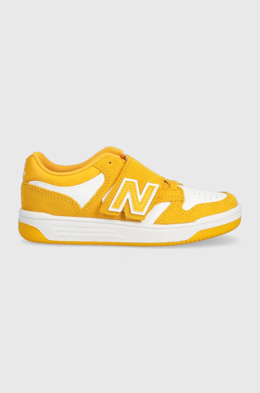 Dětské sneakers boty New Balance PHB480WA žlutá barva - žlutá - Svršek: Umělá hmota