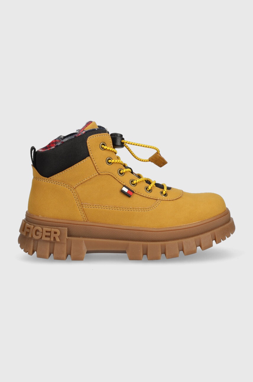 

Дитячі зимові черевики Tommy Hilfiger колір бежевий