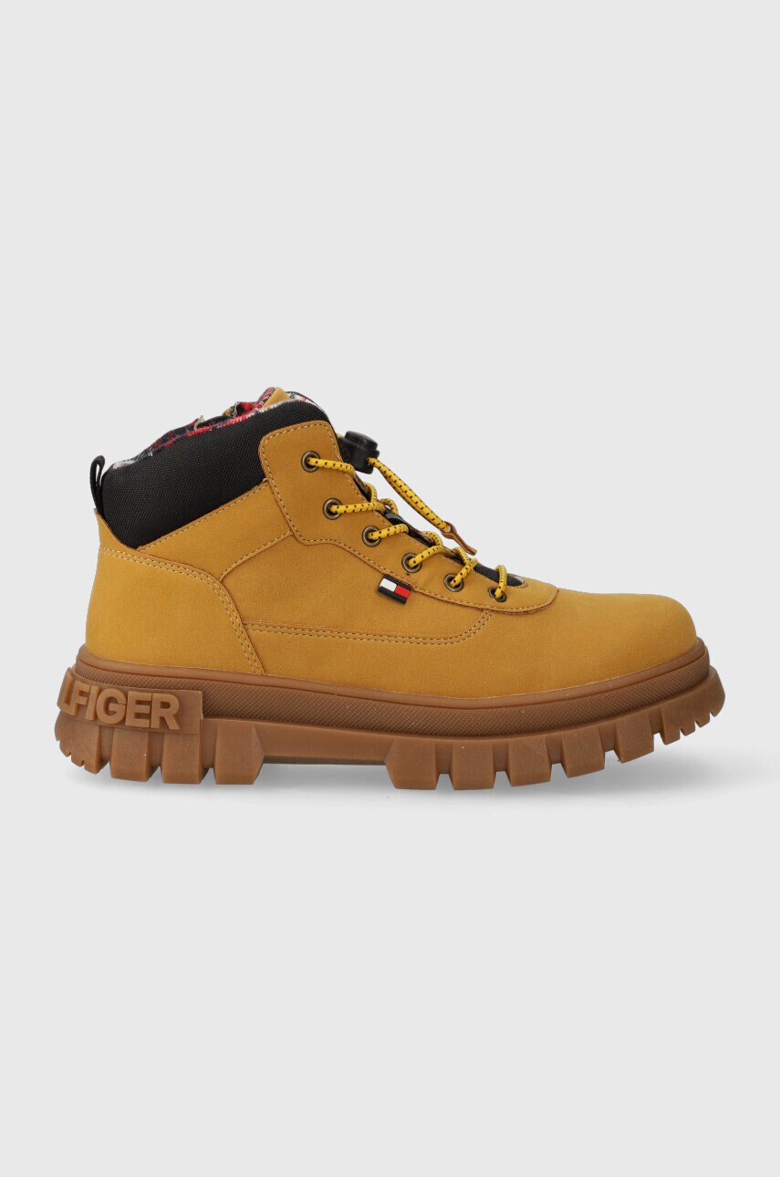 

Детские зимние сапоги Tommy Hilfiger цвет бежевый