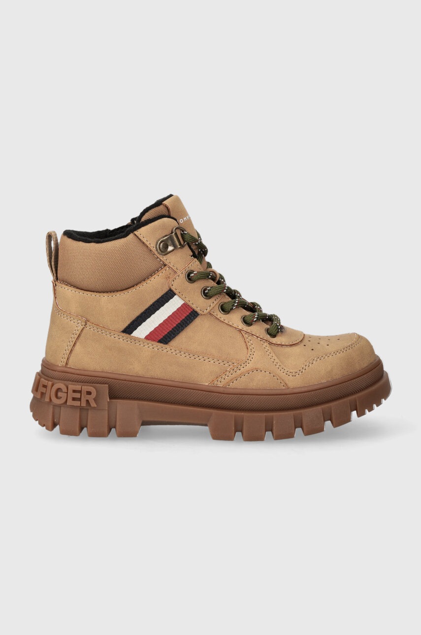 

Дитячі зимові черевики Tommy Hilfiger колір коричневий