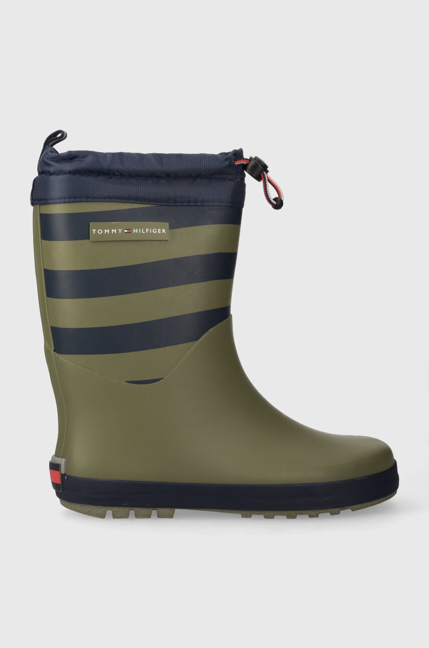 

Дитячі гумові чоботи Tommy Hilfiger колір зелений