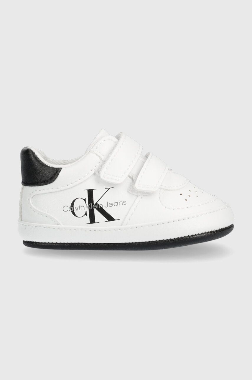 Levně Dětské boty Calvin Klein Jeans bílá barva