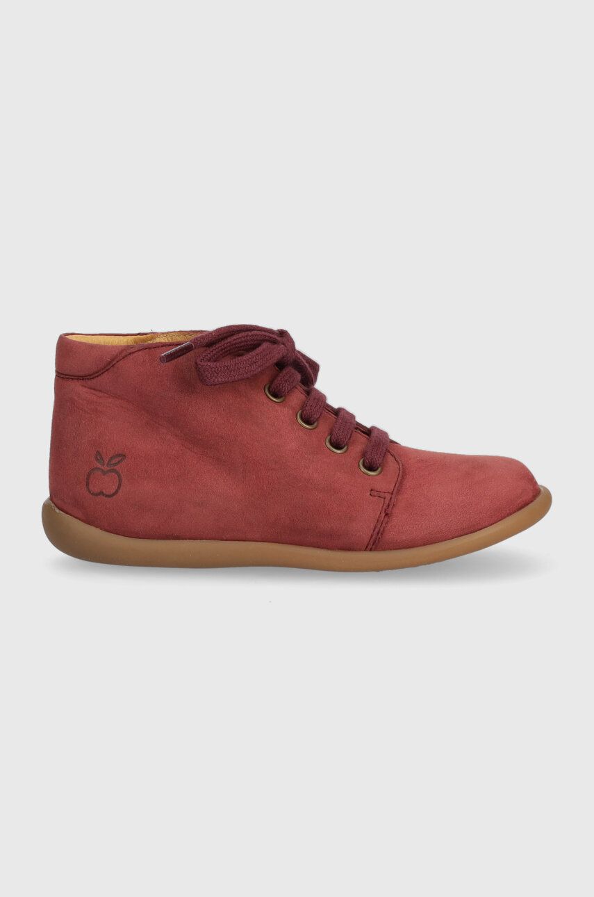 Pom D\'api pantofi din piele intoarsa pentru copii culoarea bordo