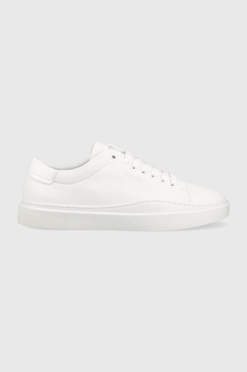 Levně Sneakers boty Calvin Klein LOW TOP LACE UP LTH bílá barva, HM0HM01051