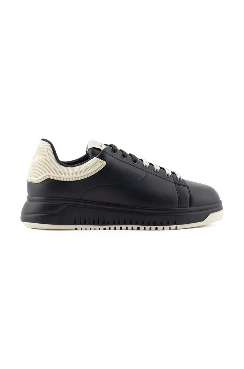 Sneakers boty Emporio Armani černá barva, X4X264 XN001 T436 - černá - Svršek: Umělá hmota