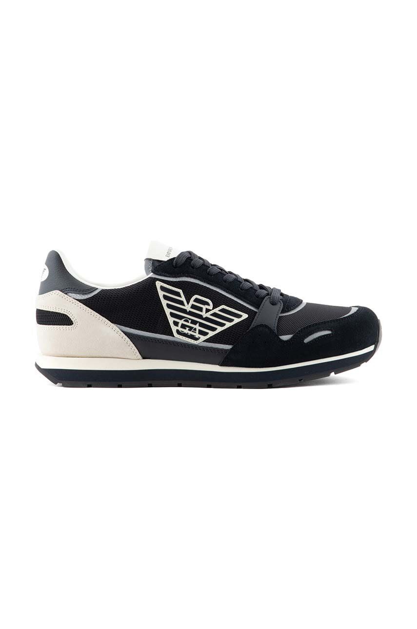 Sneakers boty Emporio Armani černá barva, X4X537 XN730 T409 - černá - Svršek: Textilní materiál