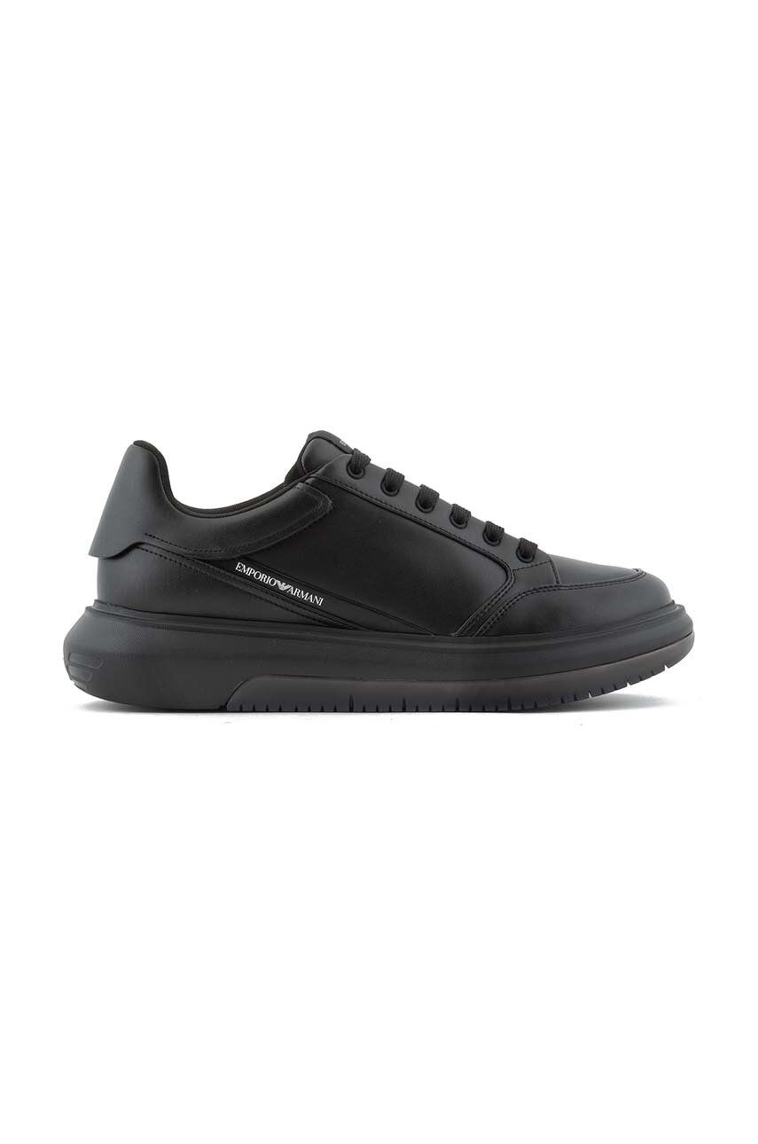 Emporio Armani Sneakers Din Piele Culoarea Negru, X4X633 XM964 K001