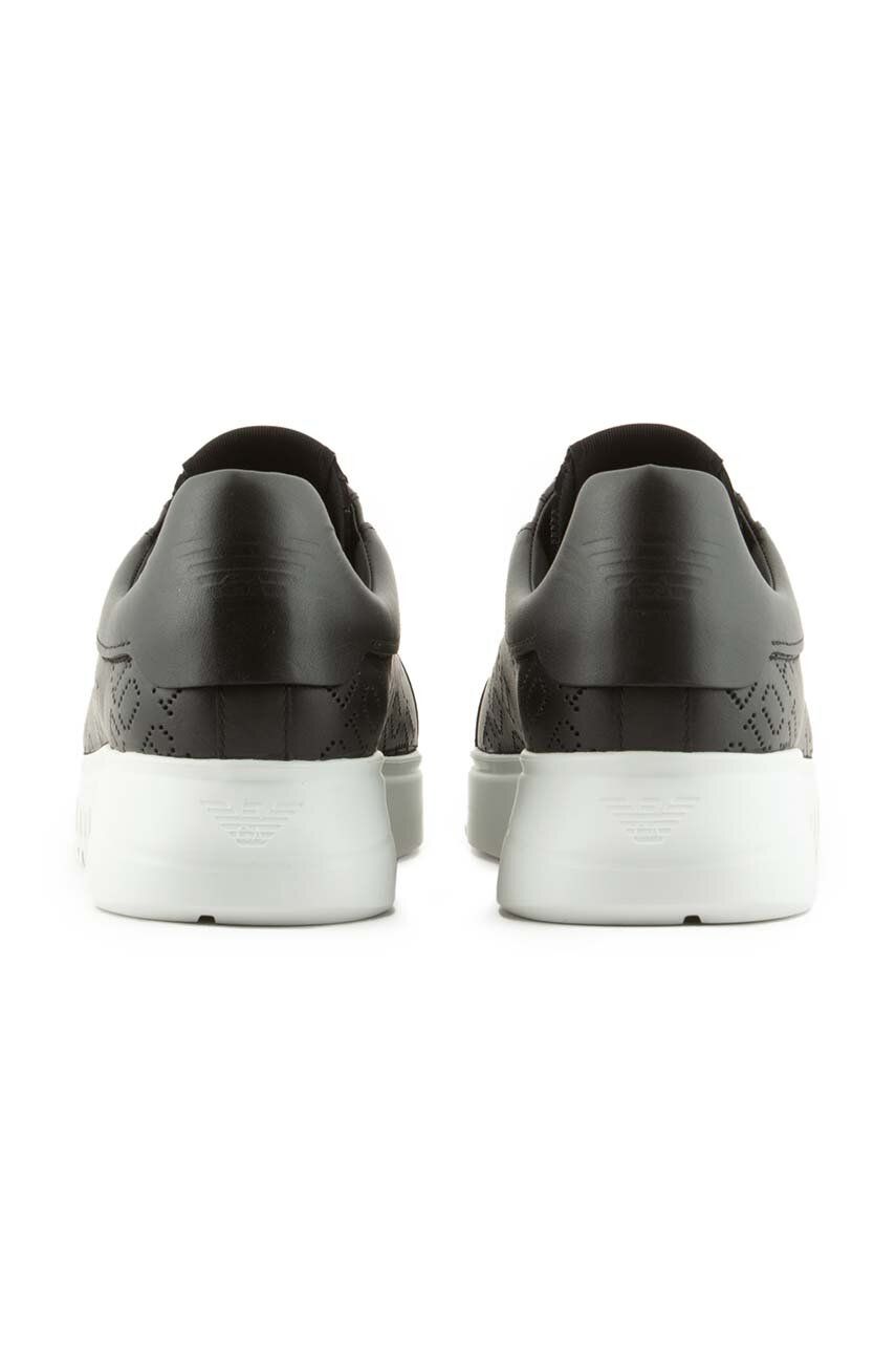 Emporio Armani Sneakers Din Piele Culoarea Negru, X4X635 XN889 K001