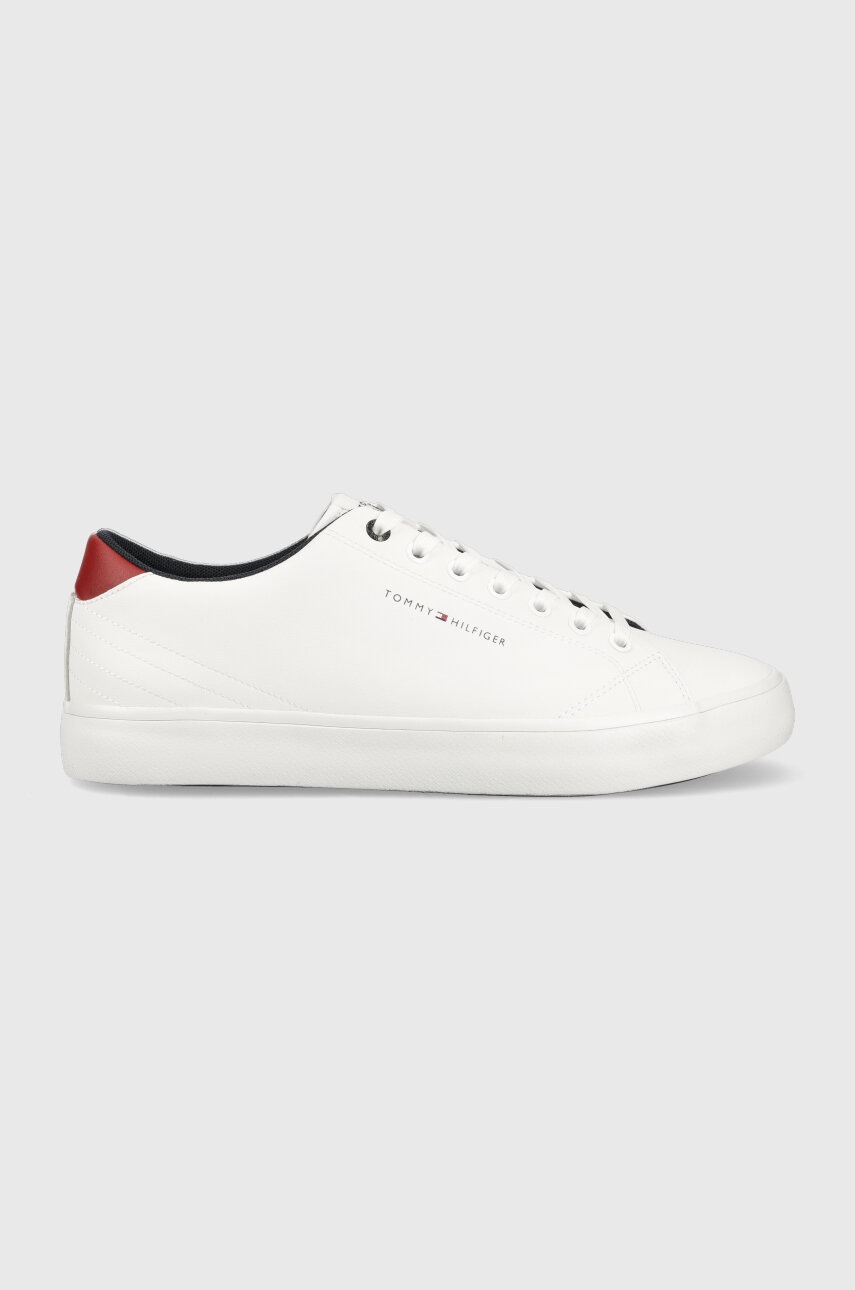 

Кожаные кроссовки Tommy Hilfiger TH HI VULC CORE LOW цвет белый FM0FM04687