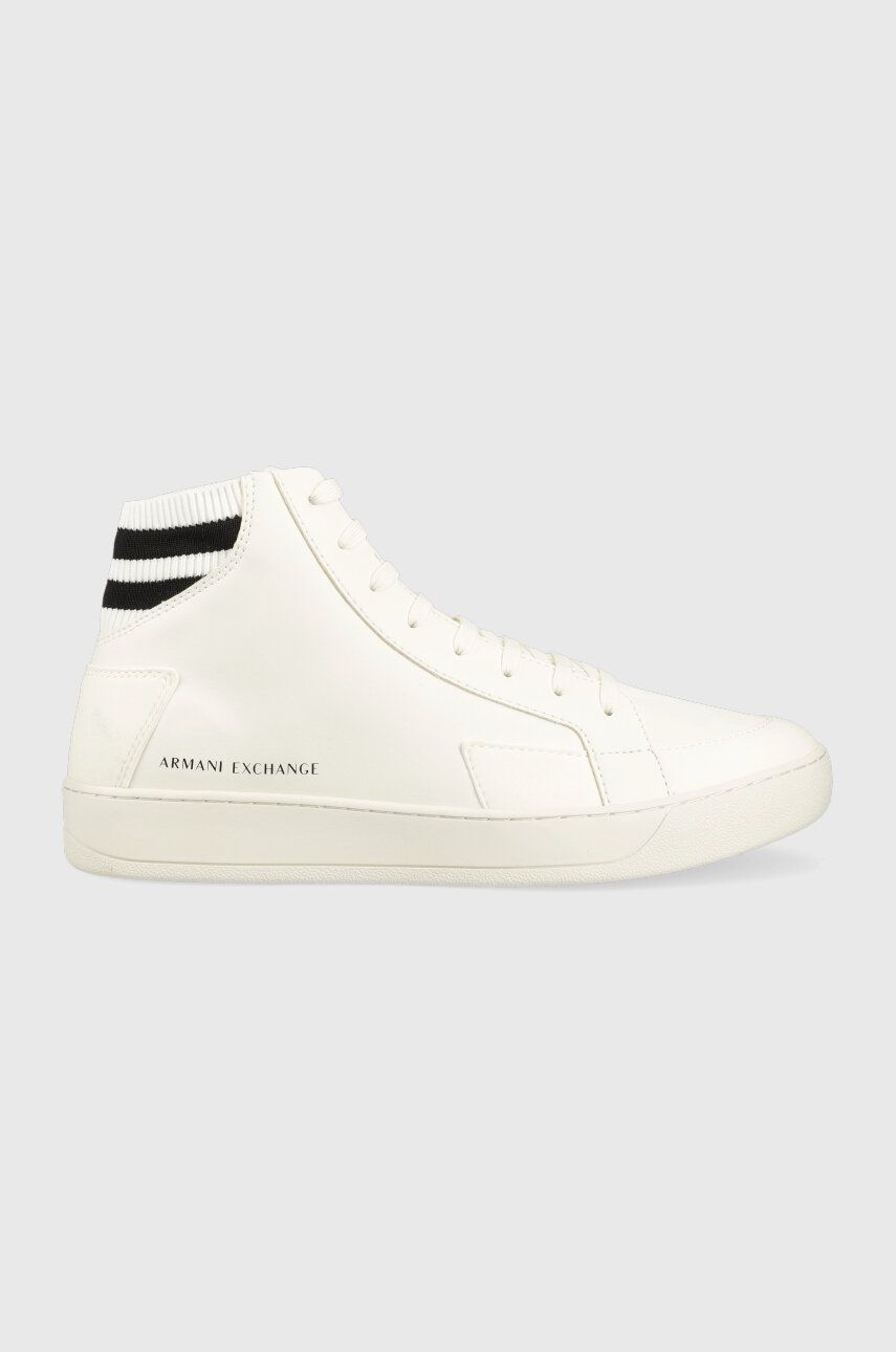 Sneakers boty Armani Exchange bílá barva, XUZ054 XV783 N480 - bílá -  Svršek: Umělá hmota