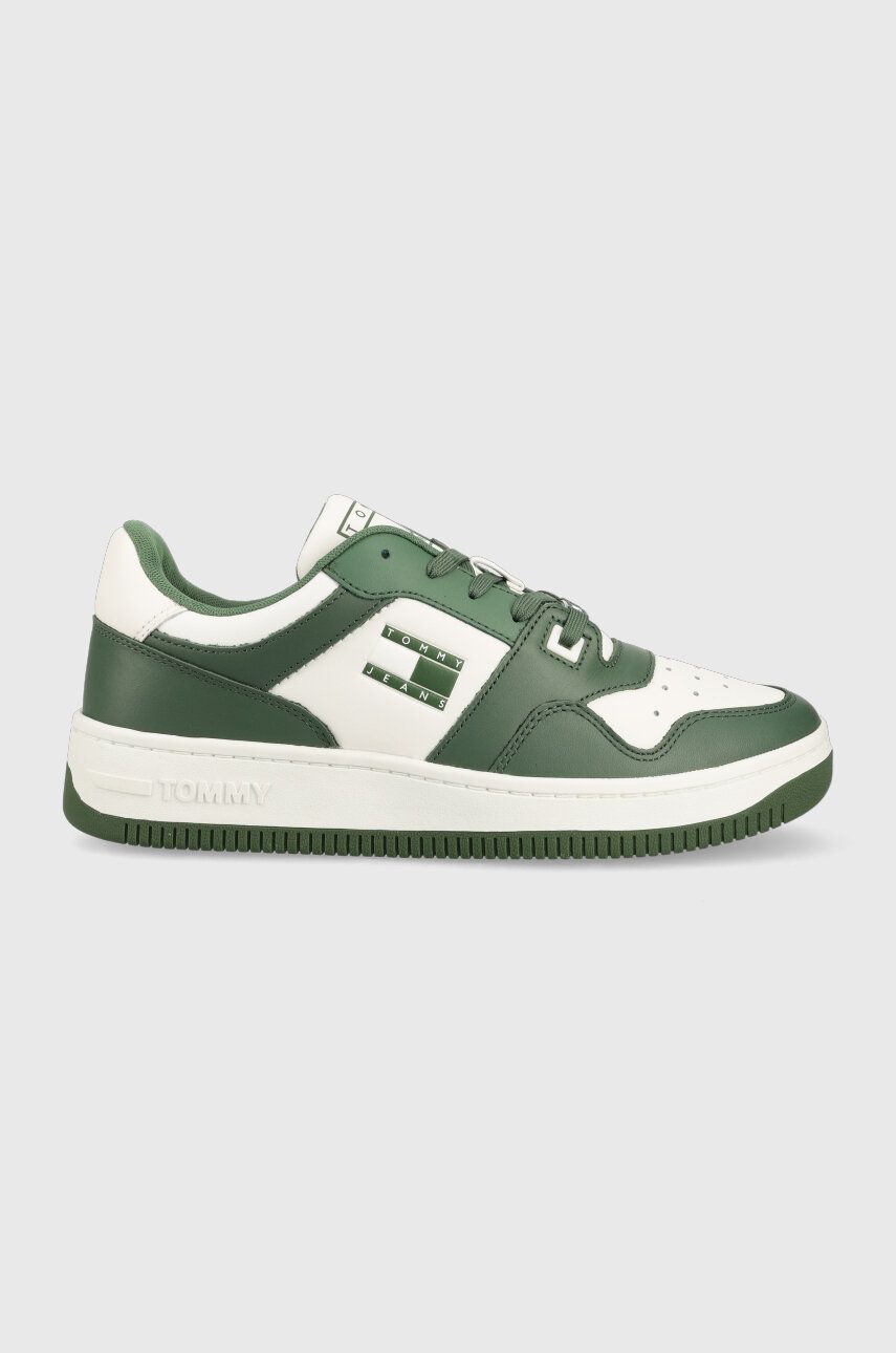 Tommy Jeans Sneakers Din Piele Tjm Basket Premium Culoarea Verde, Em0em01216