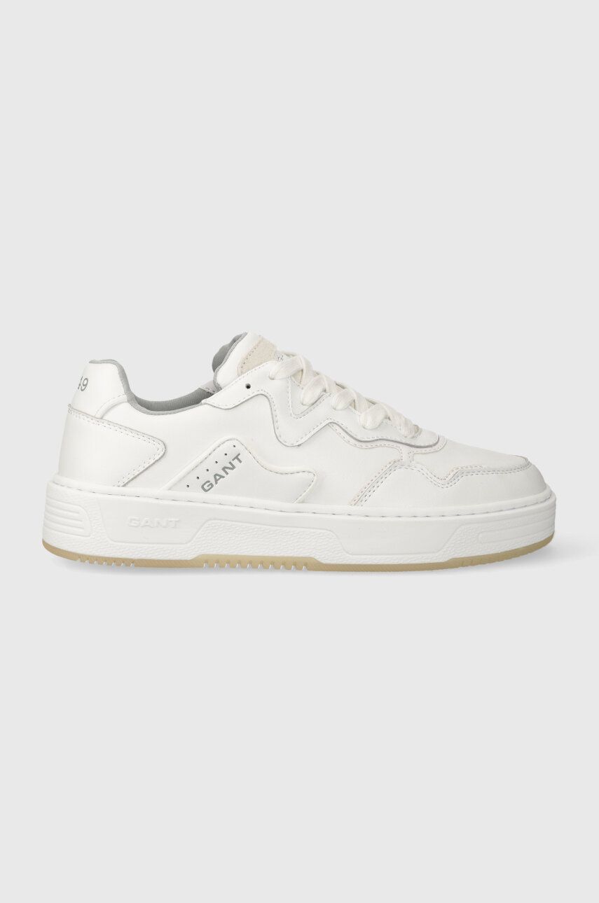 Kožené sneakers boty Gant Kanmen bílá barva, 27631217.G29 - bílá - Svršek: Přírodní kůže Vnitře