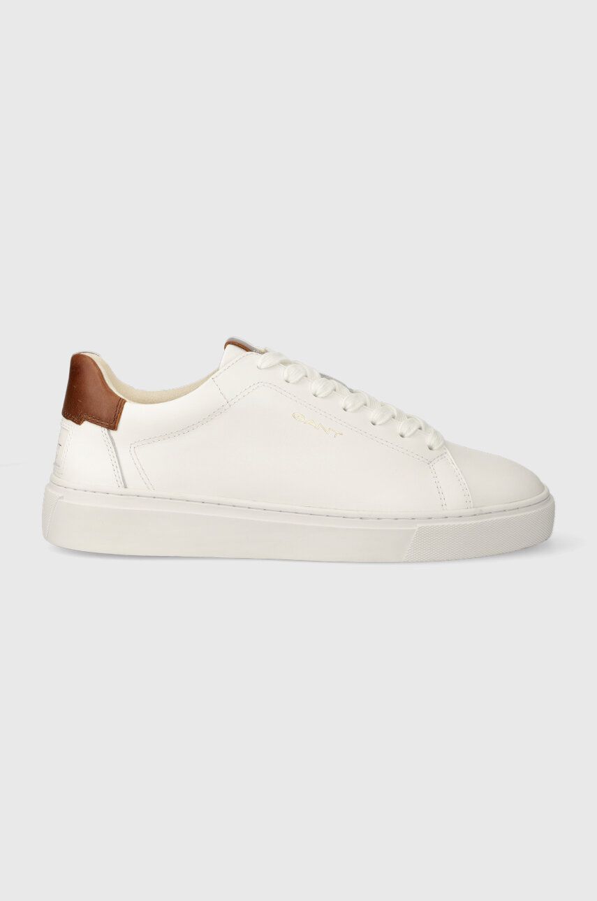 Kožené sneakers boty Gant Mc Julien bílá barva, 27631219.G245 - bílá -  Svršek: Přírodní kůže
