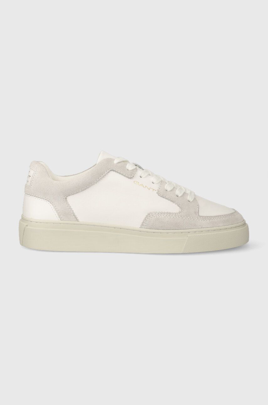 Kožené sneakers boty Gant Mc Julien bílá barva, 27631220.G29 - bílá -  Svršek: Přírodní kůže