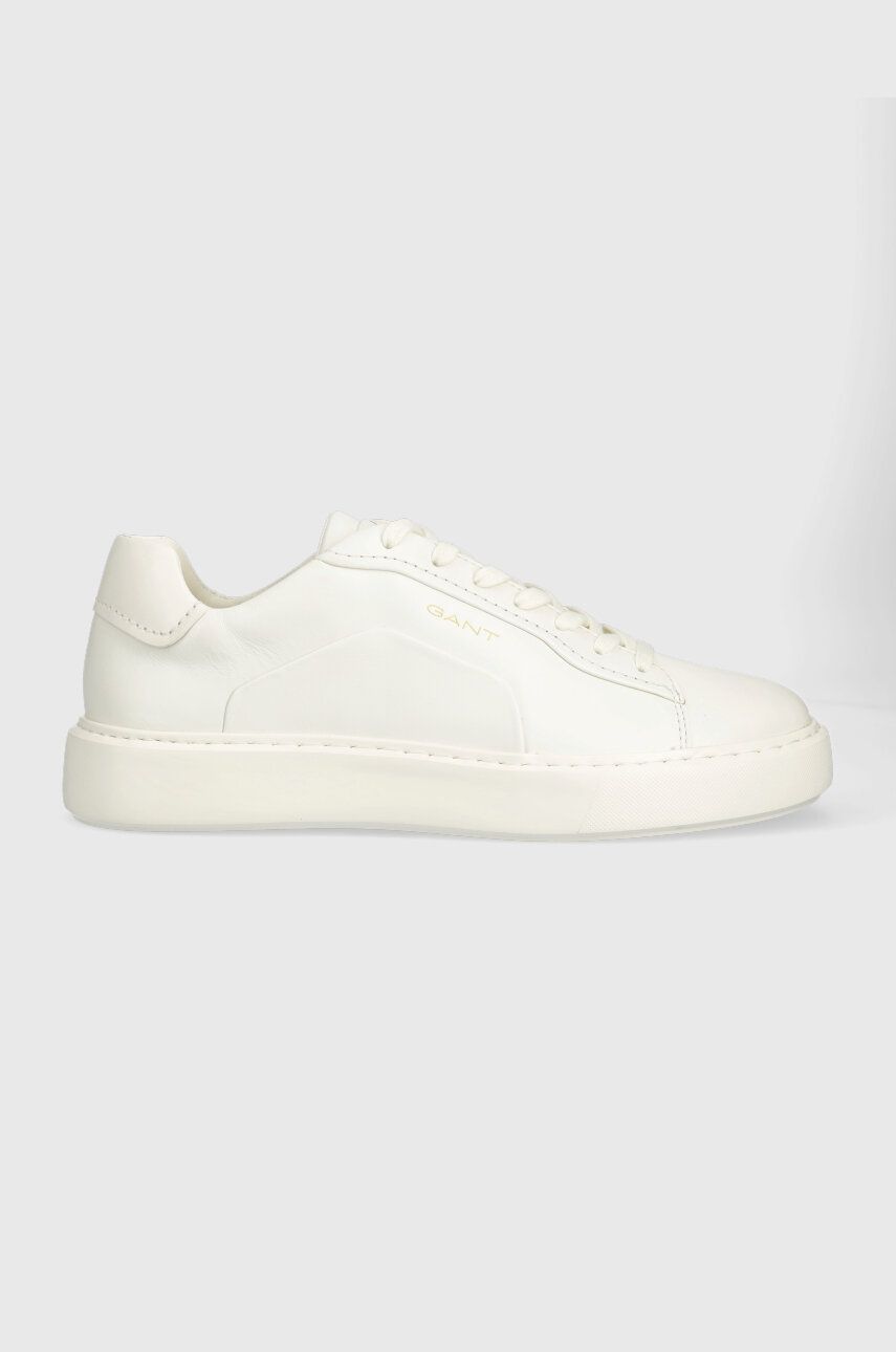 Kožené sneakers boty Gant Zonick bílá barva, 27631231.G29 - bílá - Svršek: Přírodní kůže Vnitře