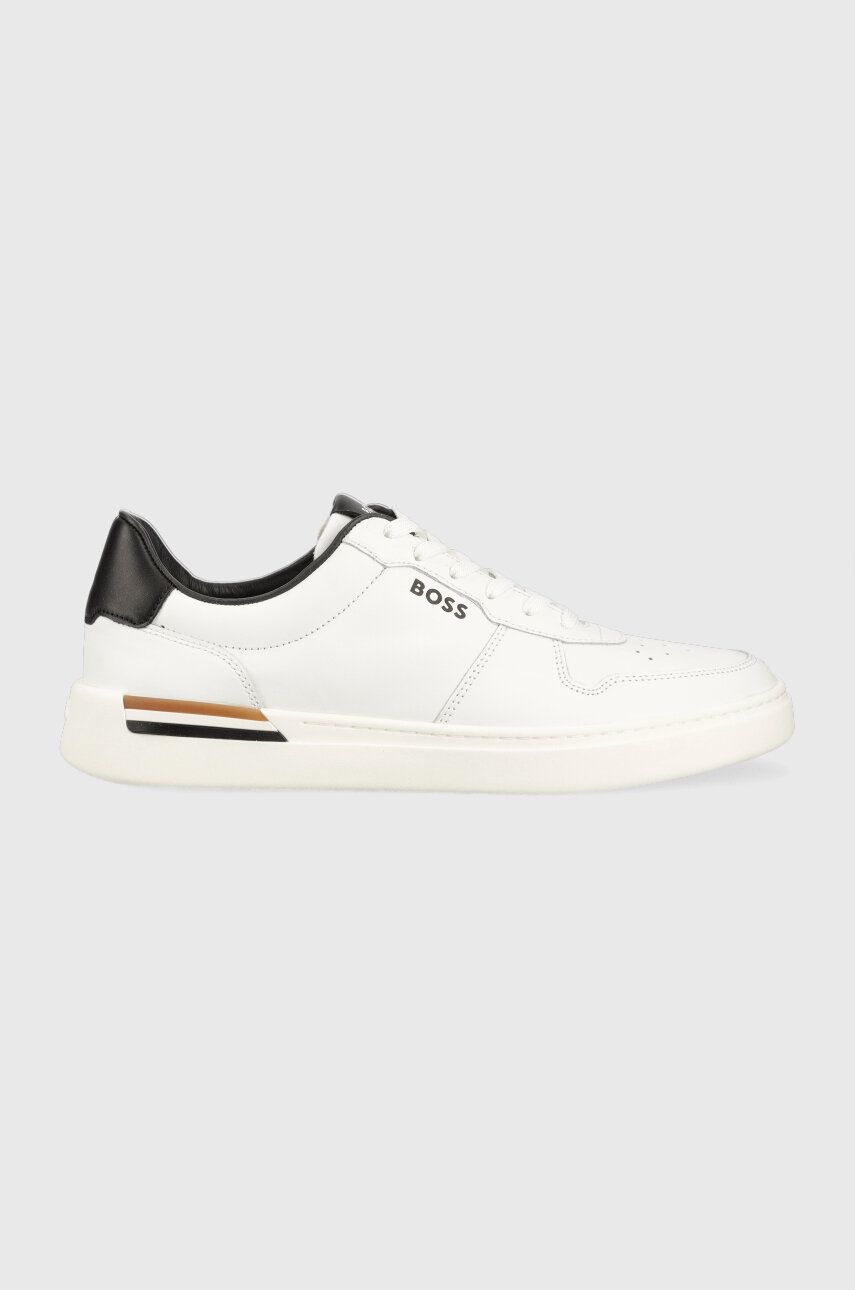 BOSS sneakers din piele Clint culoarea alb, 50498894