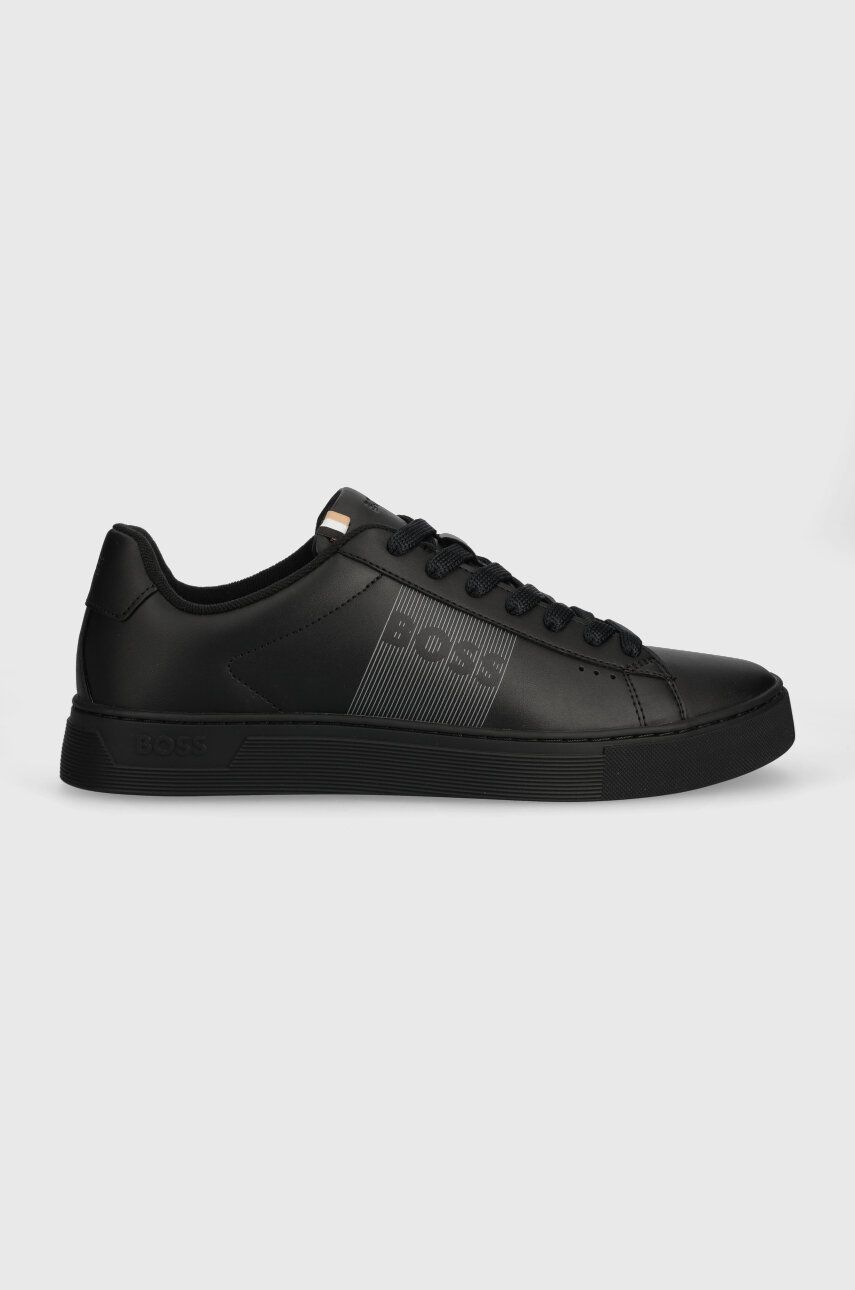 Sneakers boty BOSS Rhys černá barva, 50498924 - černá -  Svršek: Umělá hmota Vnitřek: Uměl