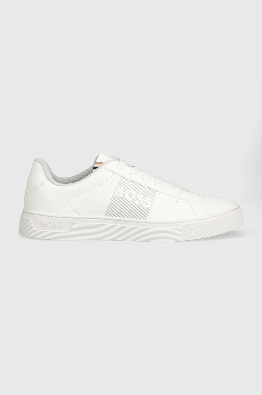 Sneakers boty BOSS Rhys bílá barva, 50498924 - bílá -  Svršek: Umělá hmota Vnitřek: Umělá 