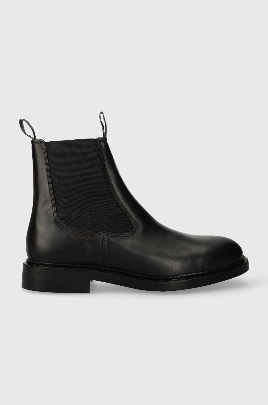 E-shop Kožené kotníkové boty Gant Millbro pánské, černá barva, 27631416.G00