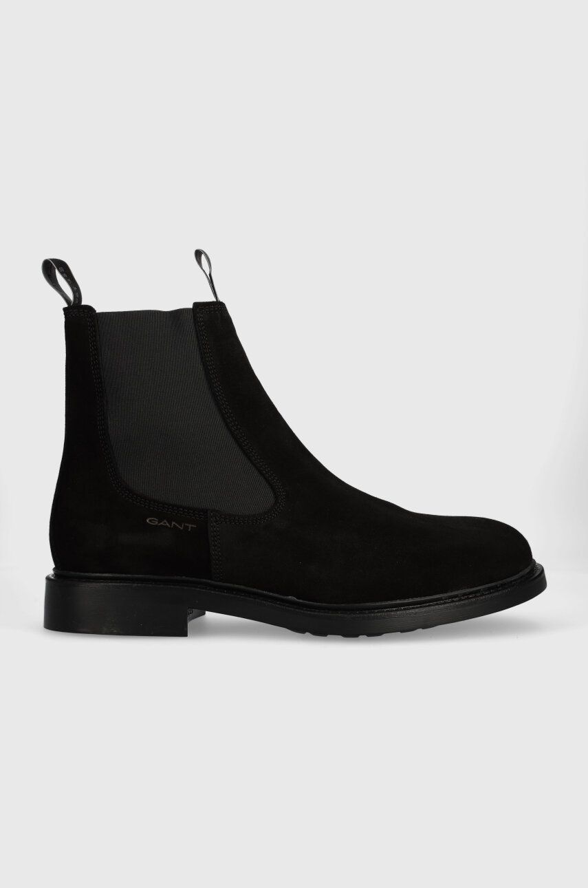 Levně Semišové kotníkové boty Gant Millbro pánské, černá barva, 27633415.G00