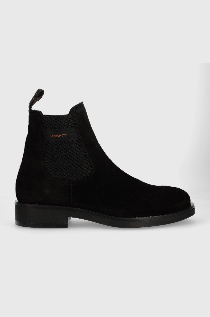 Semišové topánky chelsea Gant Prepdale pánske, čierna farba, 27643419.G00