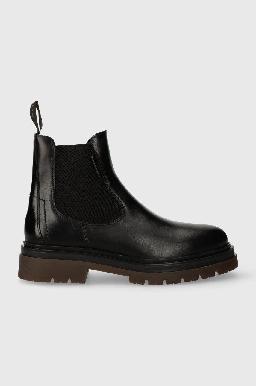 E-shop Kožené kotníkové boty Gant Ramzee pánské, černá barva, 27651422.G00