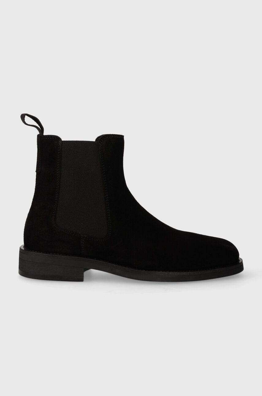 Levně Semišové kotníkové boty Gant Rizmood pánské, černá barva, 27653438.G00