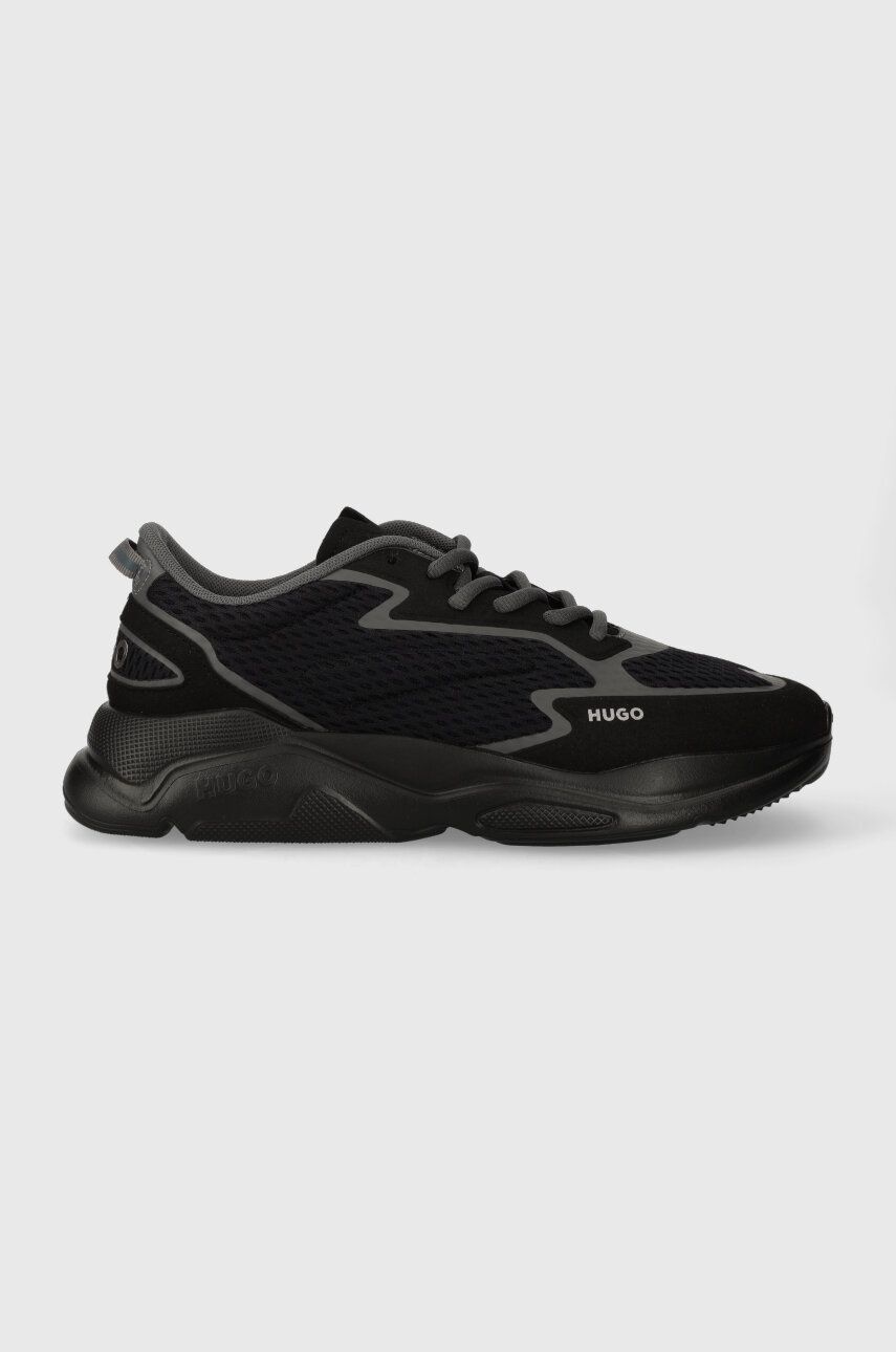 Sneakers boty HUGO Leon černá barva, 50498685 - černá -  Svršek: Umělá hmota