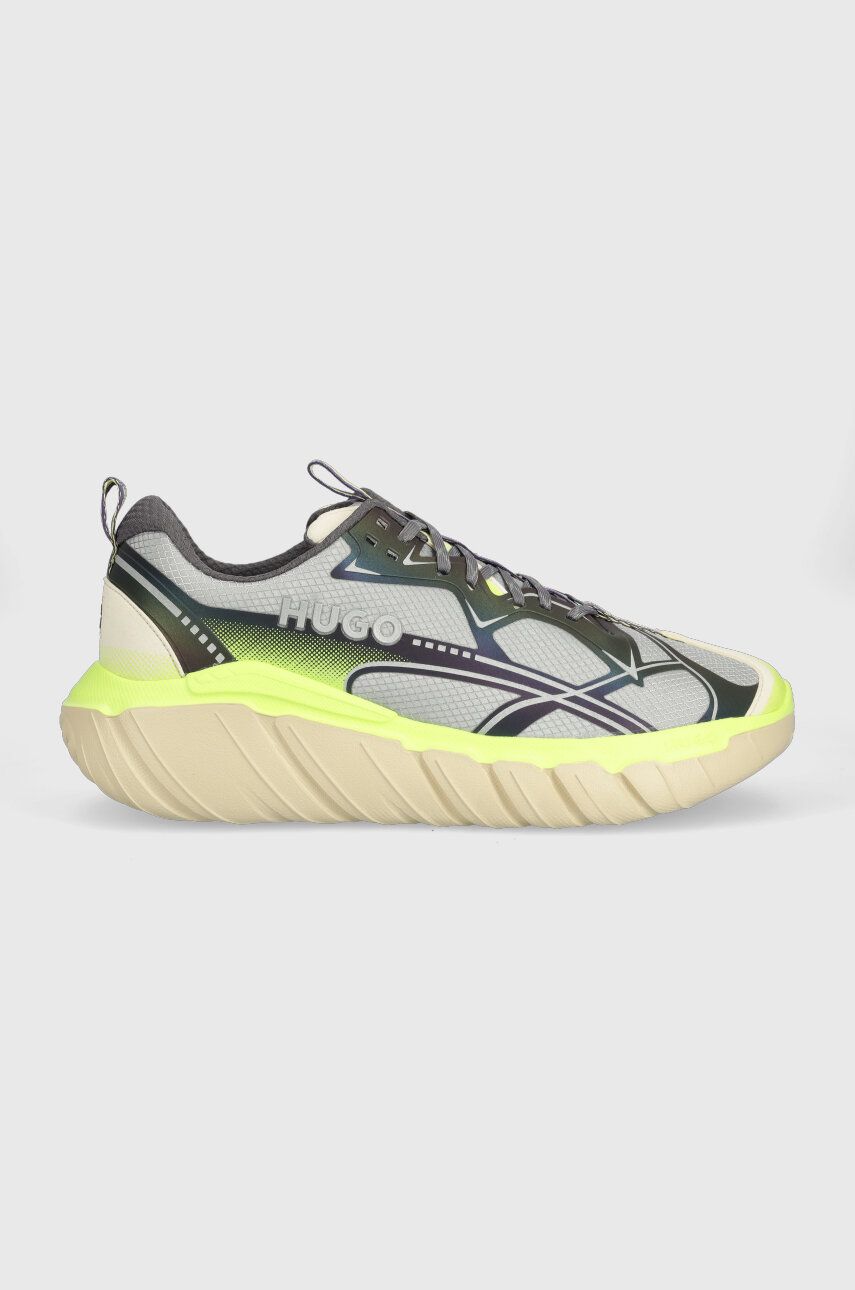 Sneakers boty HUGO Xeno šedá barva, 50498697 - šedá -  Svršek: Umělá hmota