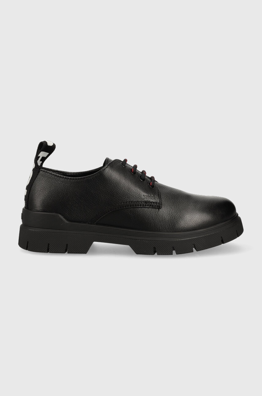 Hugo Pantofi De Piele Ryan Barbati, Culoarea Negru, 50498555