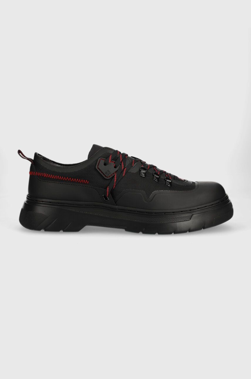 Sneakers boty HUGO Urian černá barva, 50498581 - černá -  Svršek: Umělá hmota