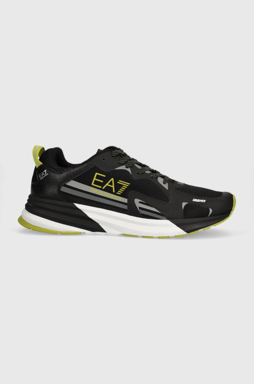 Sneakers boty EA7 Emporio Armani černá barva, X8X156 XK360 S888 - černá - Svršek: Umělá hmota