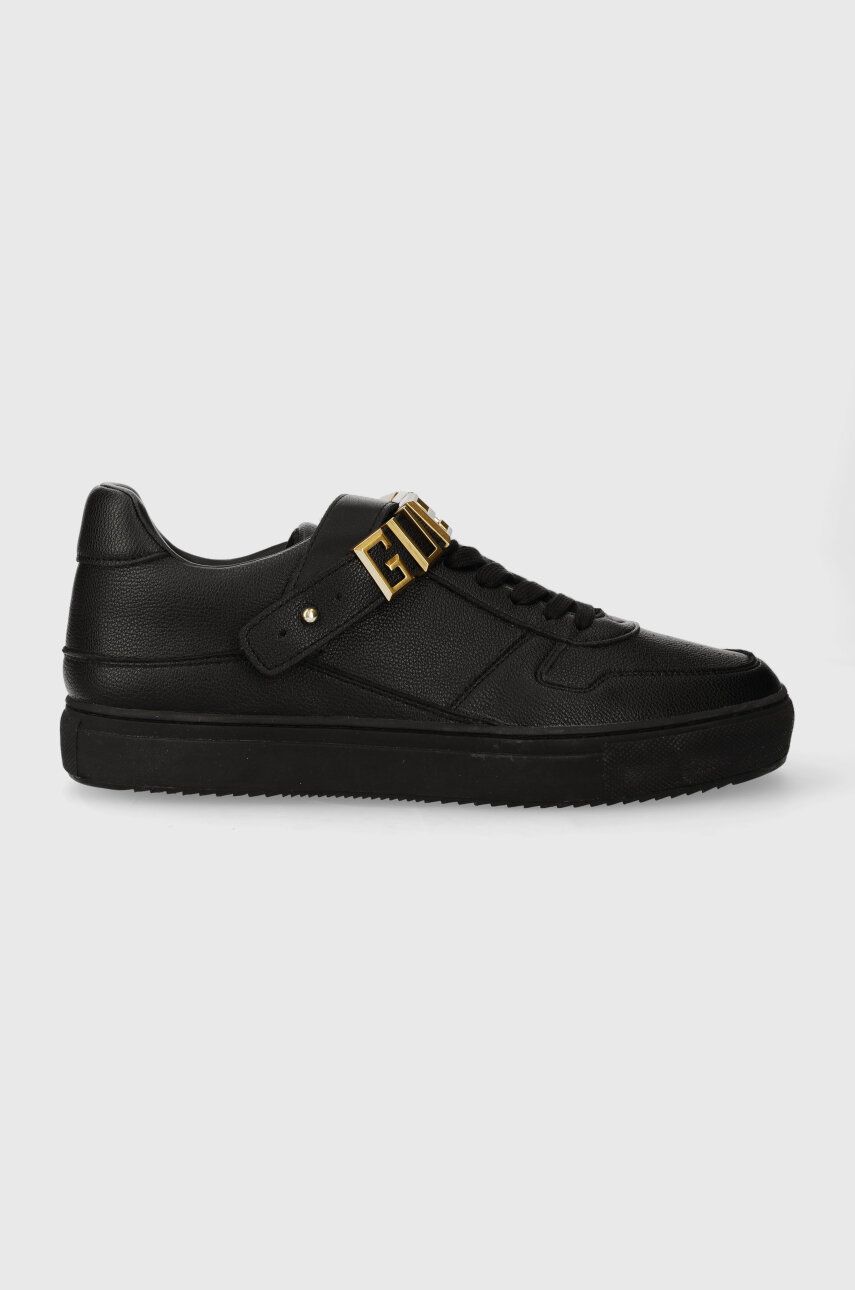Sneakers boty Guess TRANI černá barva, FM7TRA ELE12 - černá - Svršek: Umělá hmota Vnitřek: Uměl