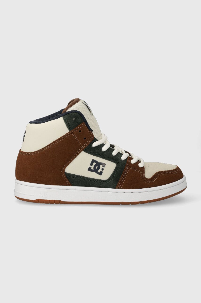 Sneakers boty DC hnědá barva - hnědá - Svršek: Umělá hmota