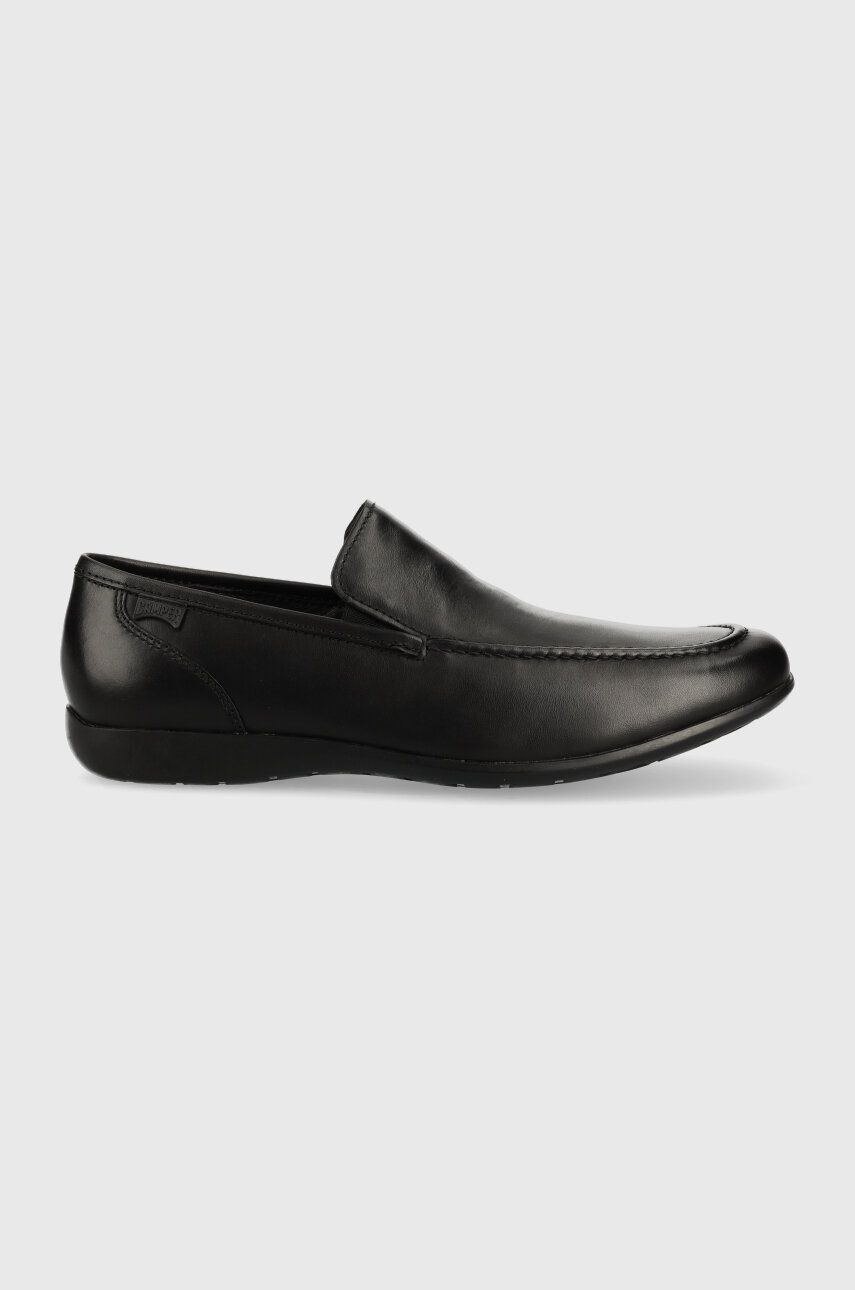 Camper mocasini de piele Mauro barbati, culoarea negru, 18282.009