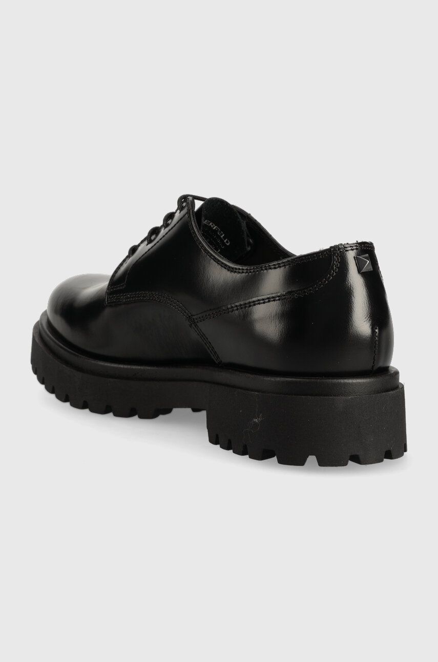 Karl Lagerfeld Pantofi De Piele KONTEST Barbati, Culoarea Negru, KL12423