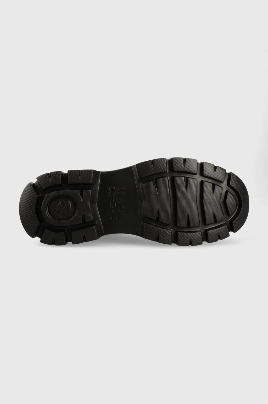 Шкіряні черевики Karl Lagerfeld TREKKA MENS чоловічі колір чорний KL25243 