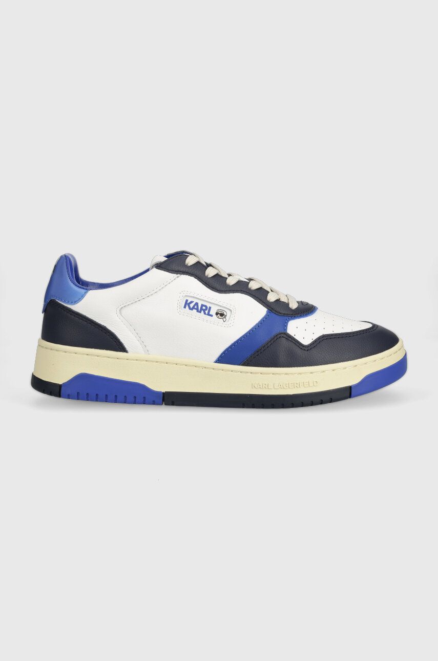 Kožené sneakers boty Karl Lagerfeld KREW NFT tmavomodrá barva, KL53021 - námořnická modř -  Svr