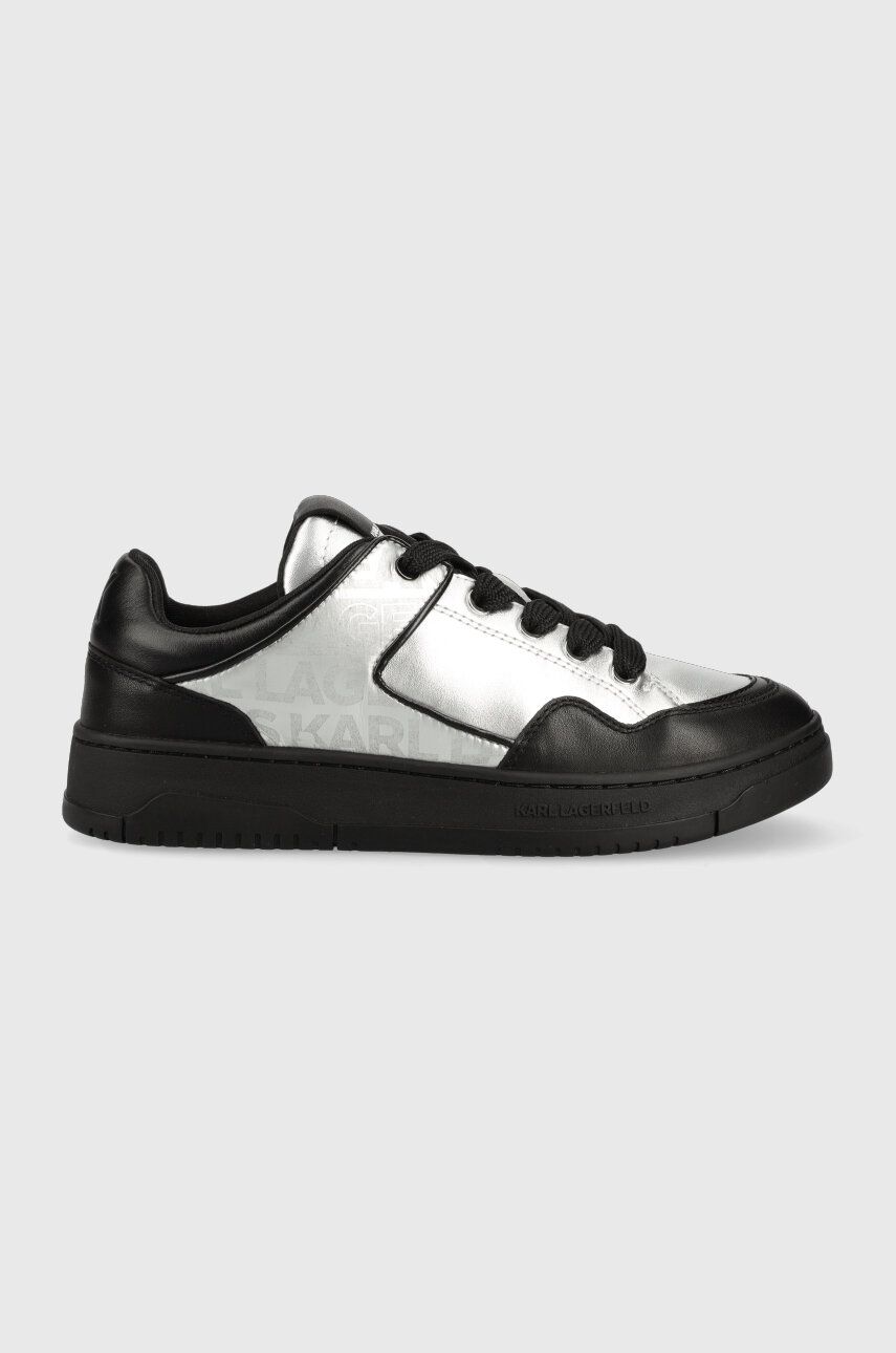 Sneakers boty Karl Lagerfeld Jeans KREW KL stříbrná barva, KLJ53020 - stříbrná -  Svršek: Texti
