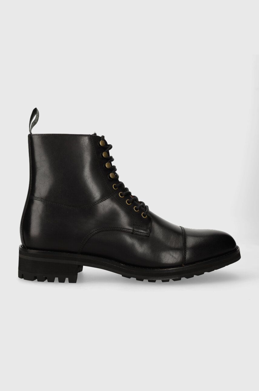 Kožené boty Polo Ralph Lauren Bryson Boot pánské, černá barva, 812754384003 - černá - Svršek: Přírod