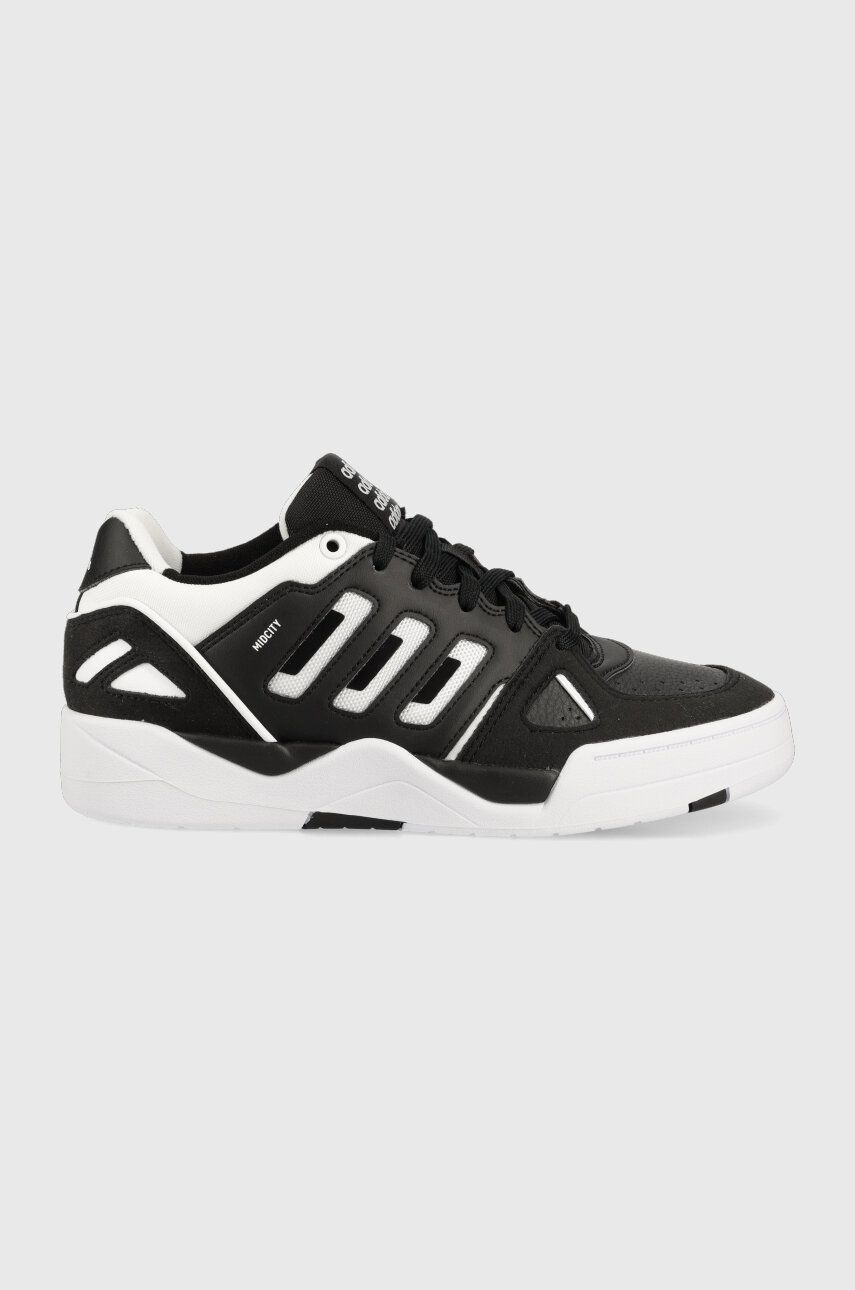 Sneakers boty adidas MIDCITY černá barva - černá -  Svršek: Umělá hmota