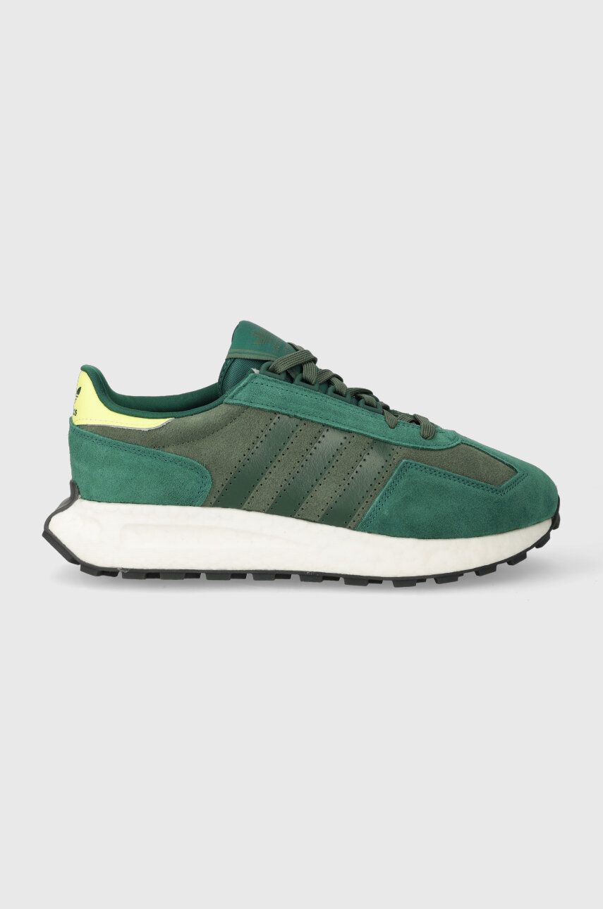Semišové sneakers boty adidas Originals RETROPY zelená barva - zelená - Svršek: Umělá hmota