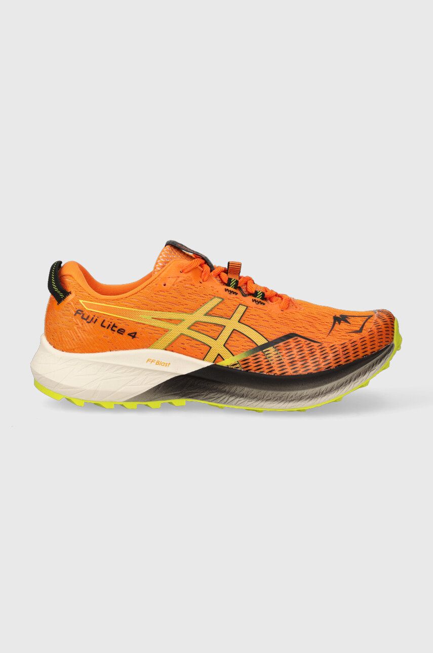 Levně Běžecké boty Asics Fuji Lite 4 oranžová barva